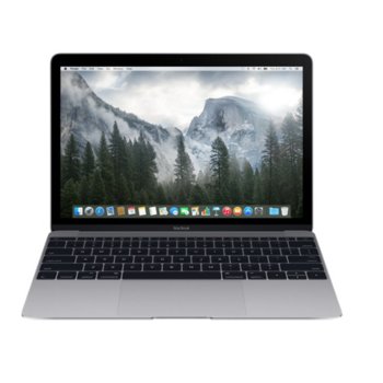 Лаптоп Apple MacBook (MJY42ZE/A), сив, дву-ядрен Intel Core M-5Y71 1.2/2.9 GHz, 12.0" (30.48 cm) IPS LED Retina display, 8GB, 512GB SSD, USB 3.1, OS X Yosemite, 0.92 kg | JAR Computers 12 Apple MacBook MJY42ZE/A_Z0RN0006C/BG