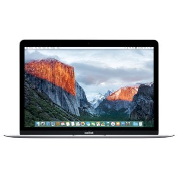 Лаптоп Apple MacBook (MLHC2ZE/A)(сребрист), дву-ядрен Skylake Intel Core m5-6Y54 1.1/2.7GHz, 12.0" (30.48 cm) IPS Retina Display, 8GB, 512GB SSD, USB 3.1 (Type-C), OS X El Capitan, 0.92kg | JAR Computers Apple MacBook (MLHC2ZE/A)