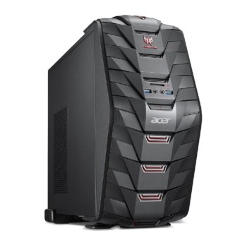 Настолен компютър Acer Predator G3-710 (DG.E08EX.039), четириядрен Kaby Lake Intel Core i7-7700 3.6/4.2 GHz, GeForce GTX 1050 Ti 4GB, 8GB DDR4, 512GB SSD, 6x USB 3.0, клавиатура и мишка, Free DOS | JAR Computers Acer Predator G3-710 DG.E08EX.039