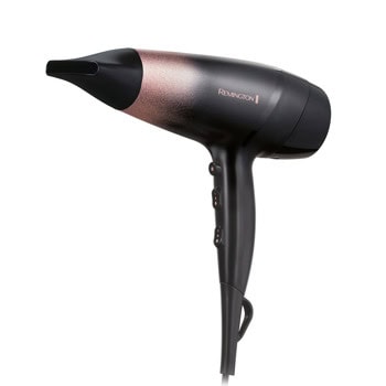 Сешоар Remington D5305 Rose Shimmer, 2200W, 2 скорости, 3 степени на температура, йонизирана струя, черен | JAR Computers Сешоар Remington D5305 Rose Shimmer