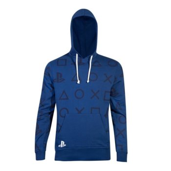 Bioworld PS AOP Icons mens hoodie XXL blue