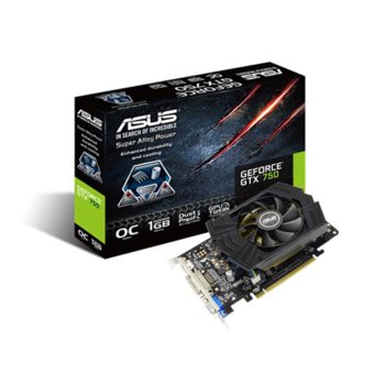 Видео карта GF GTX 750, 1GB Asus GTX750-PHOC-1GD5, PCI-E 3.0, DDR5, 128bit, HDMI & DVI | JAR Computers ASUS GTX750-PHOC-1GD5