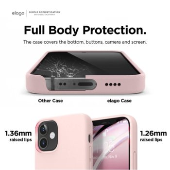 Kалъф Elago за iPhone 12 mini розов ES12SC54-LPK