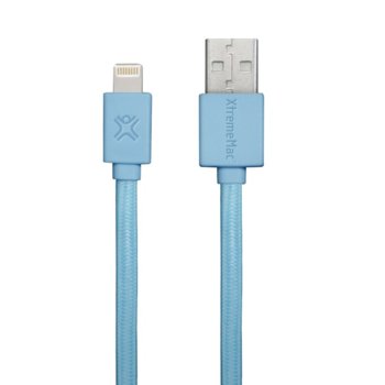 Кабел XtremeMac Lightning, USB A(M) към Lightning, 1m., син | JAR Computers XtremeMac Lightning
