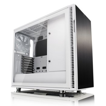Кутия Fractal Design Define R6 USB-C White Tempered Glass, mATX, ATX, ITX, EATX, USB 3.1 Gen 2 Type-C, бяла, без захранване | JAR Computers Fractal Design Define R6 USB-C White - TG