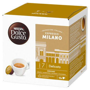 Кафе капсули NESCAFE DOLCE GUSTO Espresso Milano, 16 напитки | JAR Computers NESCAFE DOLCE GUSTO Espresso Milano 16 капсули