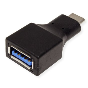 Адаптер Roline 12.99.9030, от USB Type A(ж) към USB Type-C(м), черен | JAR Computers ROLINE 12.99.9030