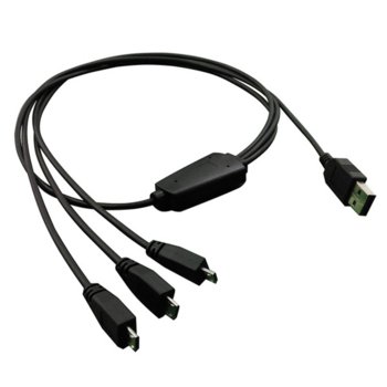 Roline USB2.0 A (м) към 3xMicro B (м) 0,8 mm