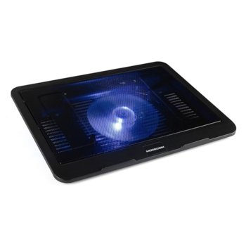 Охлаждаща поставка за лаптоп Modecom Silent Fan MC-CF13, 1 вентилатор с подсветка, черна image