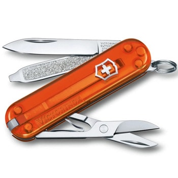 Джобен нож Victorinox Classic SD Transparent Fire Opal, оранжев | JAR Computers Victorinox Classic SD Transparent Fire Opal
