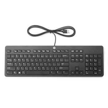 Клавиатура HP Business Slim Keyboard, БДС подредба, USB, черна | JAR Computers HP 803181-041-US+BG