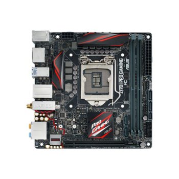 Дънна платка Asus Z170I PRO GAMING, Z170, LGA1151, DDR4, PCI-E (DP&HDMI), Wi-Fi 802.11ac, 2x SATA 6Gb/s, 2x USB3.1, Mini ITX | JAR Computers Asus Z170I PRO GAMING