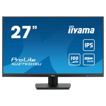 Монитор IIYAMA XU2793HSU-B6, 27" (68.58 cm) IPS панел, 100Hz, Full HD, 1ms, 80 000 000:1, 250 cd/m2, DisplayPort, HDMI, USB | JAR Computers IIYAMA XU2793HSU-B6