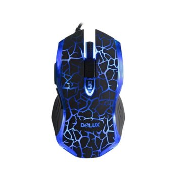 Мишка Delux M557, оптична(3200dpi), USB, черна, 4 LED светлини | JAR Computers DELUX M557