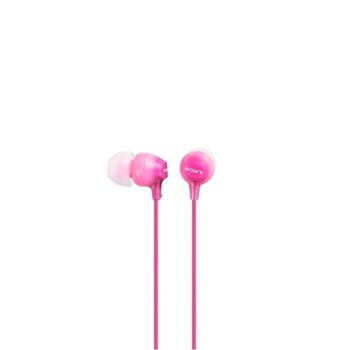 Слушалки Sony MDR-EX15LP, тип "тапи", 9mm драйвери, розови | JAR Computers Sony Headset MDR-EX15LP pink