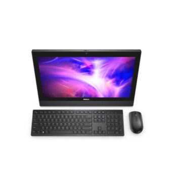 All in One компютър Dell OptiPlex 3050 (N010O3050AIO), четириядрен Kaby Lake Intel Core i5-7500T 2.7/3.3 GHz, 19.5" (49.53 cm) HD+ AntiGlare Display, 4GB DDR4, 500GB HDD, 4x USB 3.1, клавиатура и мишка, Windows 10 | JAR Computers Dell OptiPlex 3050 AIO