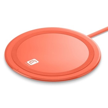 Безжично зарядно Cellularline Neon, от USB A(м) към безжично зареждане, 10W, оранжево | JAR Computers Cellularline Neon WIRELESSCOLOR10WO