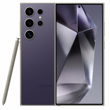 Смартфон Samsung Galaxy S24 Ultra (лилав), поддържа 2 SIM карти, 6.8" (17.27 cm) Dynamic AMOLED 2X 120Hz дисплей, осемядрен Snapdragon 8 Gen 3 3.39GHz, 12GB RAM, 1TB Flash памет, 200.0 + 50.0 + 10.0 + 12.0 & 12.0 Mpix камера, Android, 232 g | JAR Computers Samsung Galaxy S24 Ultra 1TB/12GB Violet