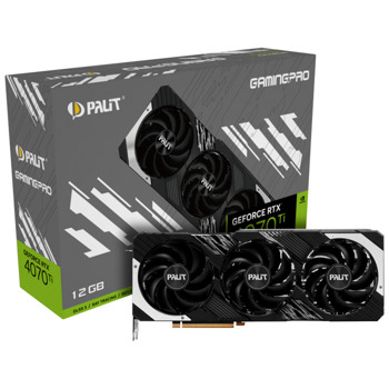 Видео карта Nvidia GF RTX 4070 Ti, 12GB, Palit GamingPro, PCI-E 4.0, GDDR6X, 192-bit, DisplayPort, HDMI | JAR Computers Palit RTX 4070 Ti GamingPro NED407T019K9-1043A