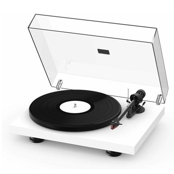 Грамофон Pro-Ject Audio Systems Debut Carbon EVO, Ortofon 2M Red доза, 33/45 об/мин, позлатени RCA конектори, бял | JAR Computers Pro-Ject Audio Debut Carbon EVO 2M Red White