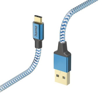 Кабел Hama 201558, от USB-A(м) към USB-C(м), 1.5m, син | JAR Computers Кабел Hama 201558
