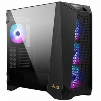 Кутия MSI MEG PROSPECT 700R, EATX/ATX/mATX/Mini-ITX, 1x USB 3.2 Gen 2x2 Type-C, 2x USB 3.2 Gen 1 Type-A, 4x ARGB 140mm вентилатора, с прозорец, черна, без захранване | JAR Computers MSI MEG PROSPECT 700R 306-7G15R21-W57