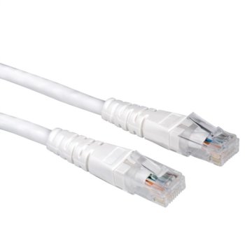 Пач кабел Roline, UTP, Cat6e, 0.5m, бял | JAR Computers Roline Cat.6e UTP 0.5m white 21.99.1526