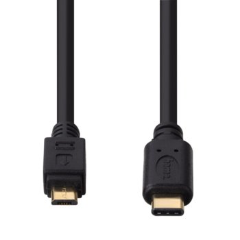 Hama USB Micro B(м) към USB C(м) 0.75m 135713