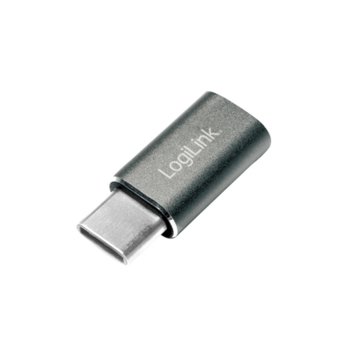 Преходник LogiLink AU0041, от USB Type C(м) към USB Micro B(ж), алуминиев, сребрист | JAR Computers LogiLink AU0041