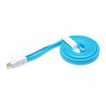 Кабел Tellur, от USB micro B(5-pin)(м) към Lightning(м), 1.2, син, магнитен | JAR Computers Tellur Micro USB Cable TLL155091