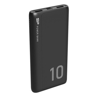 Външна батерия/power bank/ Silicon Power QP15, 10 000mAh, черна, 2x USB-A, 1x USB-C | JAR Computers Silicon Power QP15 10000 mAh SP10KMAPBKQP150K