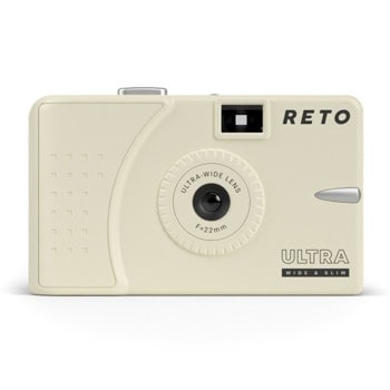 Фотоапарат RETO Ultra Wide Slim Film Camera Muddy Cream, 22mm леща, 35mm филм, кремав | JAR Computers RETO Ultra Wide Slim Film Camera Cream RUW002