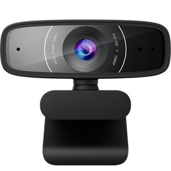 Уеб камера Asus Webcam C3, микрофон, 1920x1080 / 30FPS, микрофон, USB, черна image