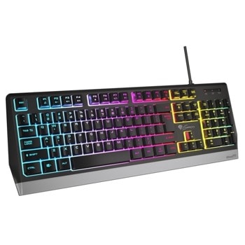 Клавиатура Genesis Rhod 300, RGB подсветка, 12 мултимедийни клавиша, черна, USB | JAR Computers Genesis Gaming Keyboard Rhod 300 US Layout