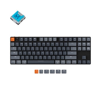 Клавиатура Keychron K1 SE TKL Hot-Swappable Low Profile Keychron Optical Blue Switch RGB Backlight, Aluminium and Plastic Frame, механична, RGB подсветка, мултимедийни бутони, USB, черна | JAR Computers Keychron K1 SE TKL Hot-Swappable Low