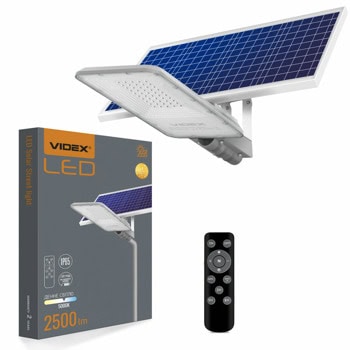 LED външно осветително тяло Videx LANA (VLE-SLSO-305), соларно, 80Wh, 2500lm, IP65/IK07 защита, 5000K | JAR Computers Videx LANA VLE-SLSO-305