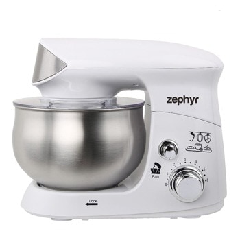 Миксер Zephyr ZP 1115 R, 700W, 6 степени на работа + PULSE, 3.5л. обем на купата, 4 гумени крачета с вендузи против плъзгане, бял | JAR Computers Zephyr ZP 1115 R