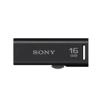 16GB USB Flash, Sony Ultra Mini, черен, USB 2.0
