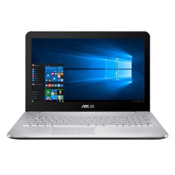 Лаптоп Asus N552VX-FY209D (90NB09P1-M02330)(сребрист)+ подарък чанта, четири-ядрен SkyLake Intel Core i7-6700HQ 2.6/3.5GHz, 15.6" (39.62 cm) Full HD LED Display & GeForce GTX 950M 4GB (mDP), 8GB, 1TB HDD, USB 3.1 (Type-C), Free DOS, 2.53kg | JAR Computers Asus N552VX-FY209D 90NB09P1-M02330