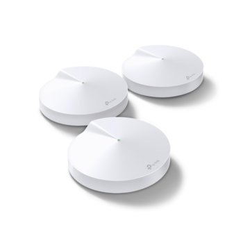 Wi-Fi система TP-Link Deco M9 Plus (3-pack), 2200Mbps, 2.4GHz (400 Mbps)/5GHz (867 Mbps)/5GHz (867 Mbps), 2x LAN/WAN 1000Mbps порта, 1x USB 2.0, 8 вътрешни антени, Bluetooth, 3 устройства | JAR Computers TP-Link Deco M9 Plus AC2200 (3-pack)