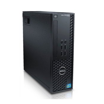 Настолен компютър Dell Precision T1700 SFF (CA302PT1700MUFWS), четири-ядрен Intel Core i5-4590 3.3/3.7GHz, AMD FirePro W2100 2GB (DP), 8GB DDR3 RAM, 500GB 7200 rpm, 4x USB3.0, клавиатура & мишка, Windows 8.1 Pro | JAR Computers Dell Precision T1700 SFF CA302PT1700MUFWS