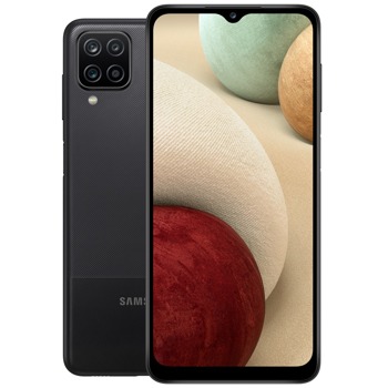 Смартфон Samsung SM-A127F Galaxy A12 (черен), 6.5" (16.51 cm) HD+ IPS дисплей, осемядрен Exynos 850, 4GB RAM, 128GB Flash памет (+ microSD слот), 48.0 + 5.0 + 2.0 + 2.0 & 8.0 MPix камера, Android, 205g image