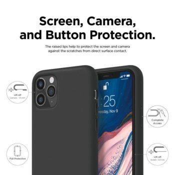 Elago Soft Silicone iPhone 11 Pro Max ES11SC65-BK