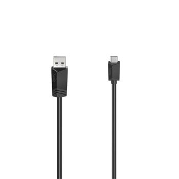 Кабел Hama 200631, от USB A(м) към USB C(м), 0.75m, черен image