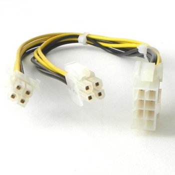 Преходник 2x4 към 8Pin за PSU | JAR Computers Преходник 4 -> 8Pin
