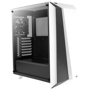 Кутия Aerocool Cylon Pro Tempered Glass White (Pro-G-WT-v2), ATX/mATX/Mini-ITX, 1x USB 3.0, прозорец, подсветка, черно-бяла, без захранване | JAR Computers Aerocool Cylon Pro Tempered Glass White Pro-G-WT-v