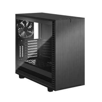 Кутия Fractal Design Define 7 Gray TG Light Tint, E-ATX (max 285 mm)/ATX/mATX/mITX, USB 3.1 Gen 2 Type-C, прозорец, черна, без захранване | JAR Computers Fractal Design Define 7 Gray TG Light Tint