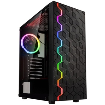 Кутия Kolink Inspire K8 (GEKL-087), ATX/Micro ATX/Mini-ITX, 1x USB 3.0, 2x USB 2.0, прозорец, черна, без захранване | JAR Computers Kolink GEKL-087
