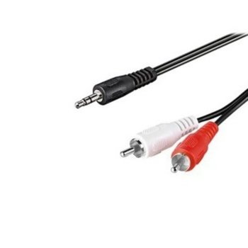 Кабел Roline 11.09.4345, от 3.5mm Stereo Jack(м) към 2x RCA(м), 5 m, черен | JAR Computers ROLINE 11.09.4345 :Кабел 3.5 мм/2x RCA (M) 5.0 м
