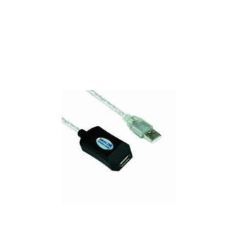 Кабел VCom CU823-20m, USB A(м) към USB А(ж), 20m, бял | JAR Computers VCom USB A(м) към USB А(ж) 20m CU823-20m